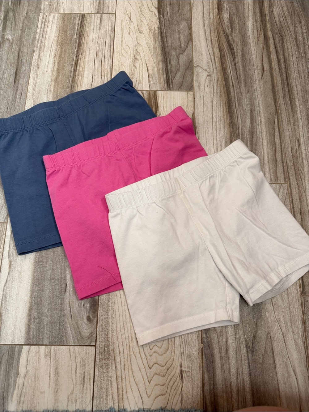 jumping beans Girls' Bike Shorts Trio - Navy, Hot Pink, White